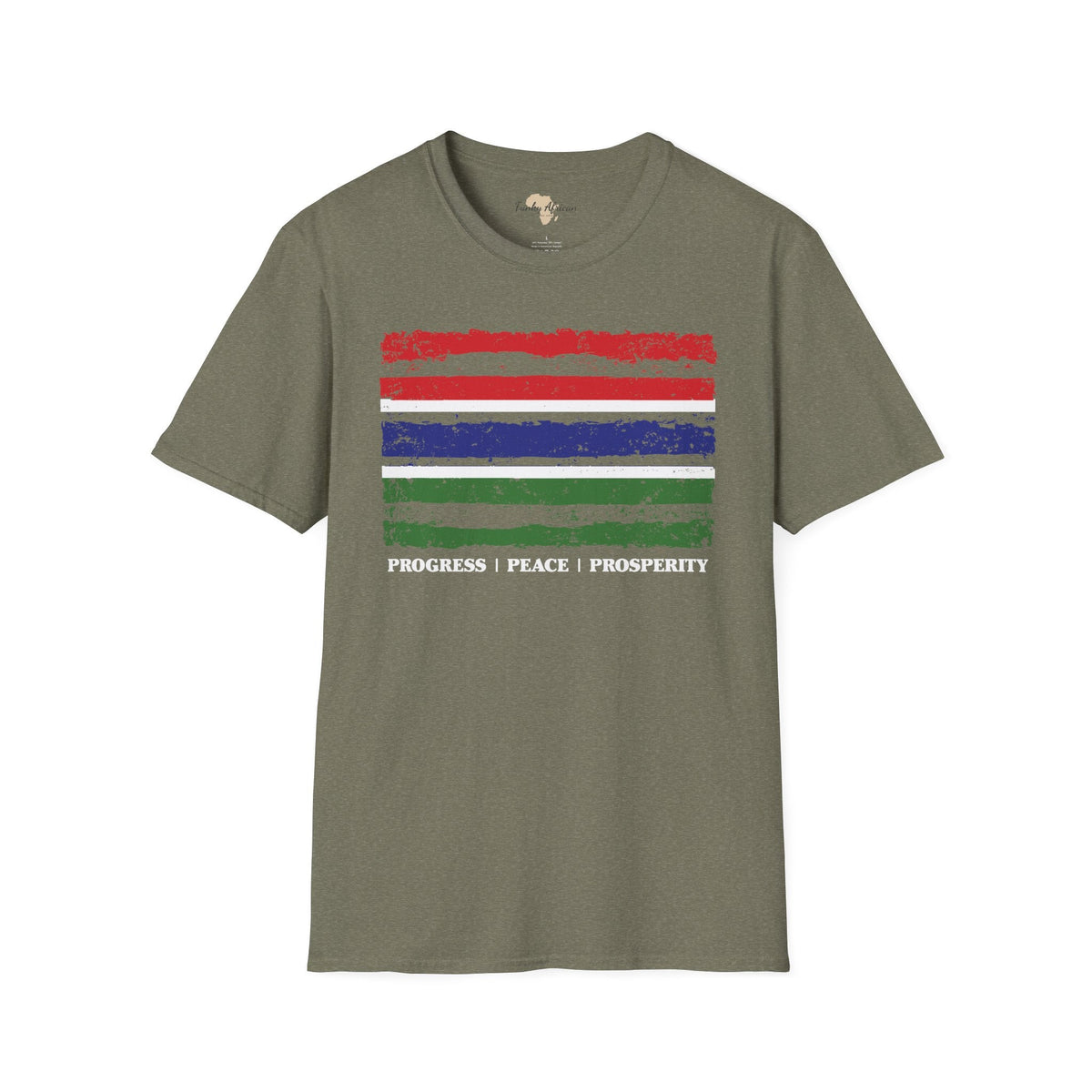 Gambia strip unisex softstyle tee Funky African