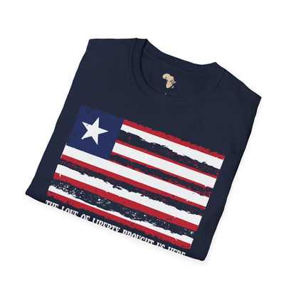 Liberia strip unisex softstyle tee