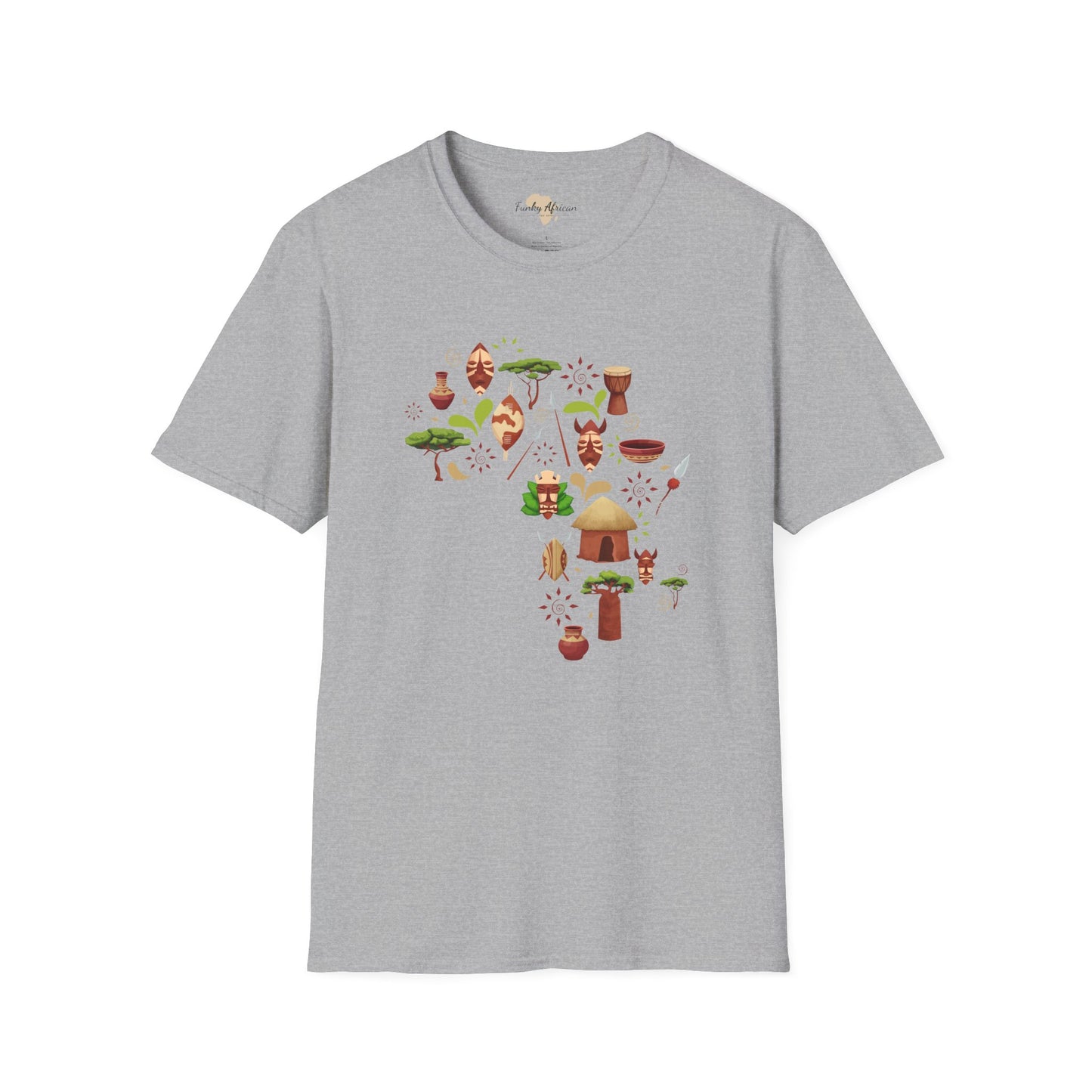 African map unisex softstyle tee