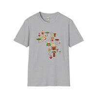 African map unisex softstyle tee Funky African