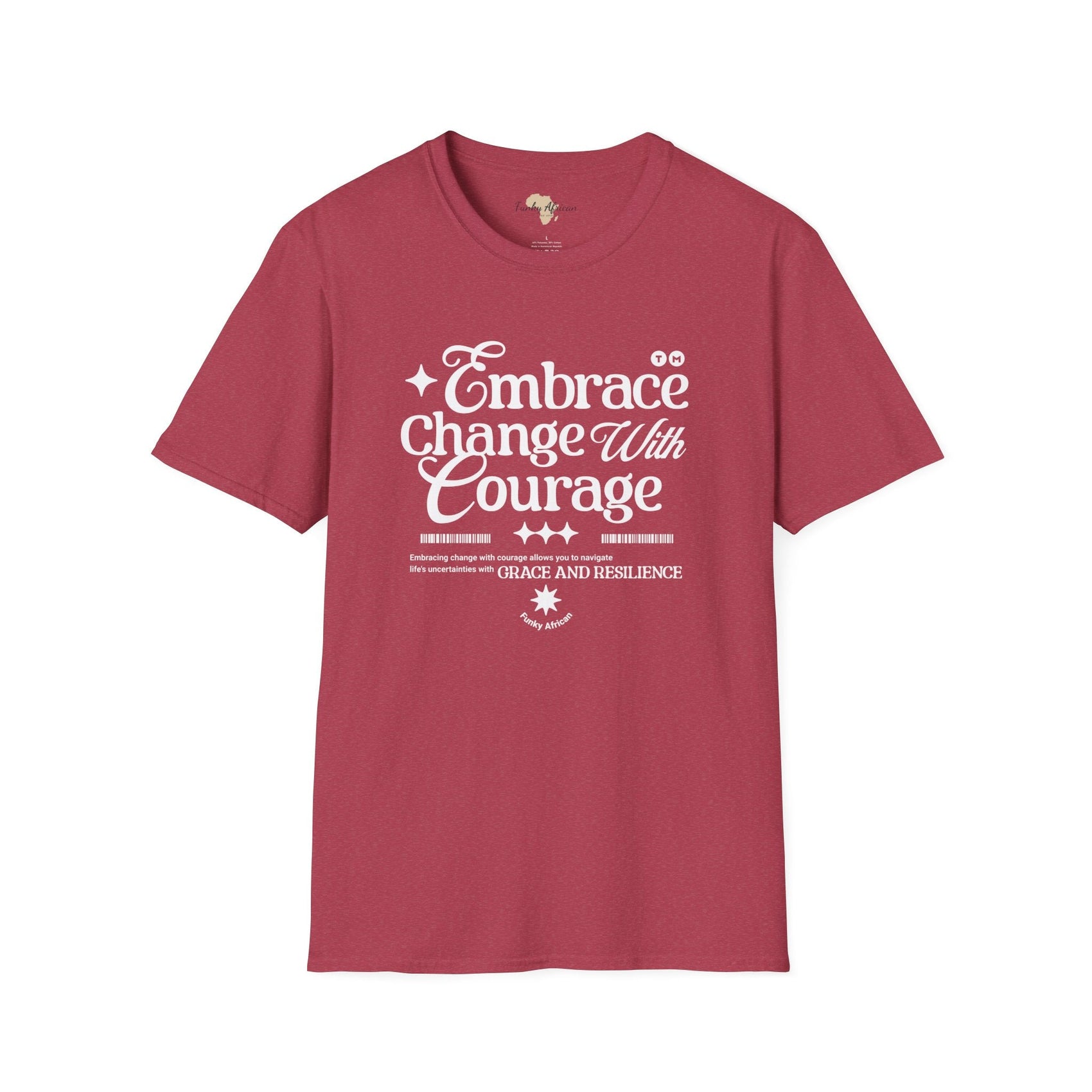 Embrace change unisex softstyle tee Funky African