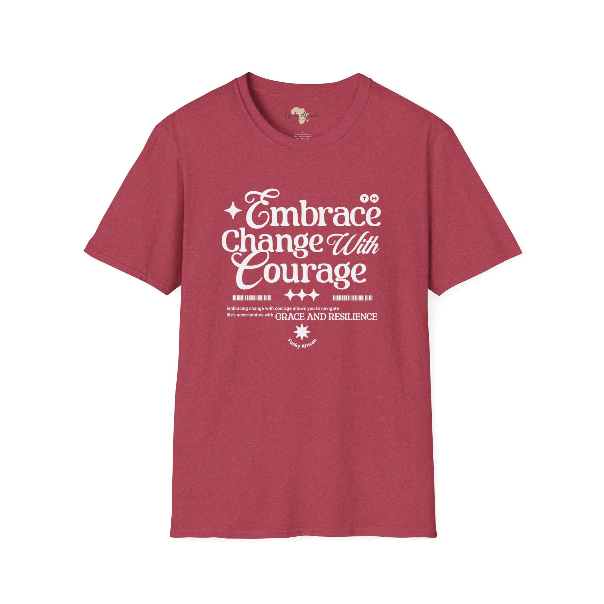 Embrace change unisex softstyle tee Funky African