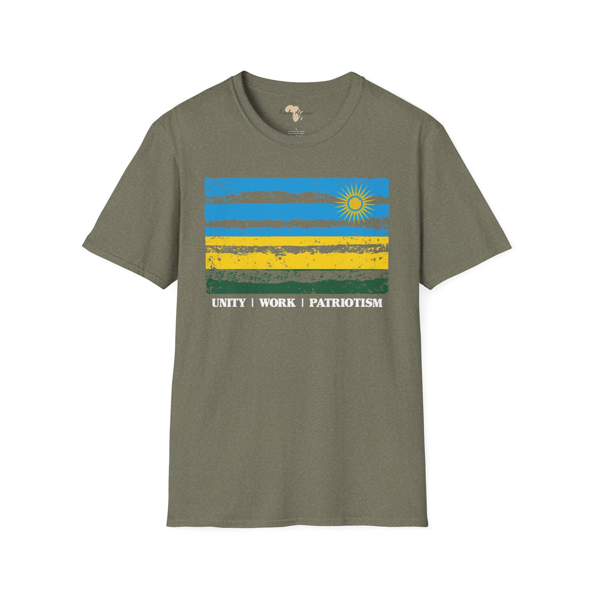 Rwanda strip unisex softstyle tee Funky African