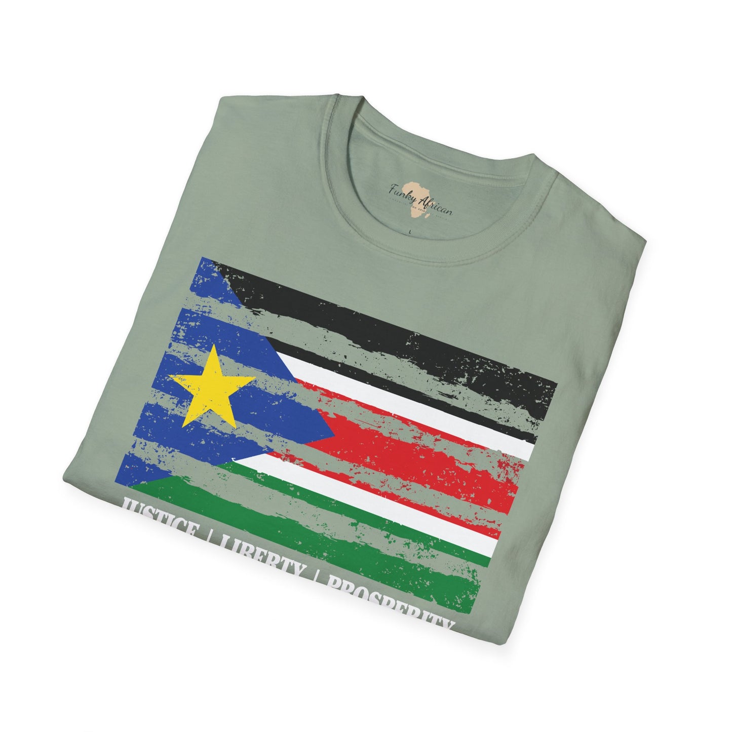 South Sudan strip unisex softstyle tee