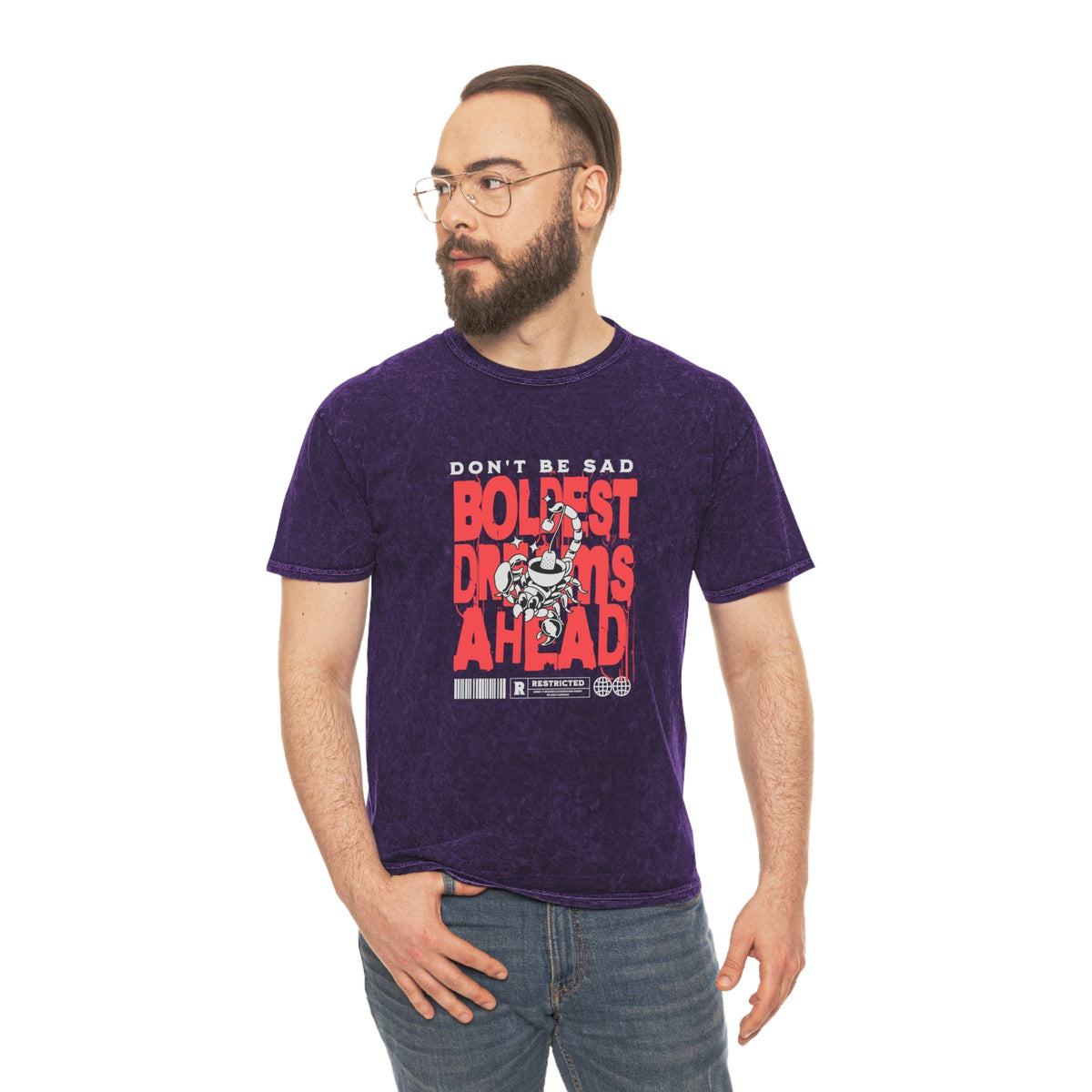 Don't be sad unisex wash tee Funky African