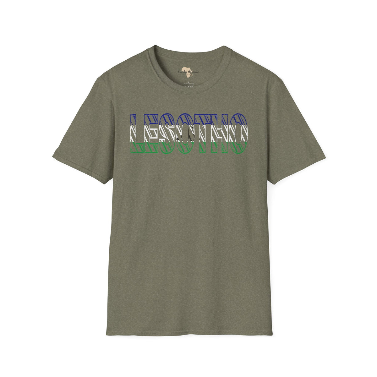 Lesotho text unisex softstyle tee Funky African