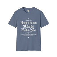 Happiness starts from within unisex softstyle tee Funky African