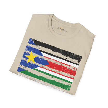 South Sudan strip unisex softstyle tee