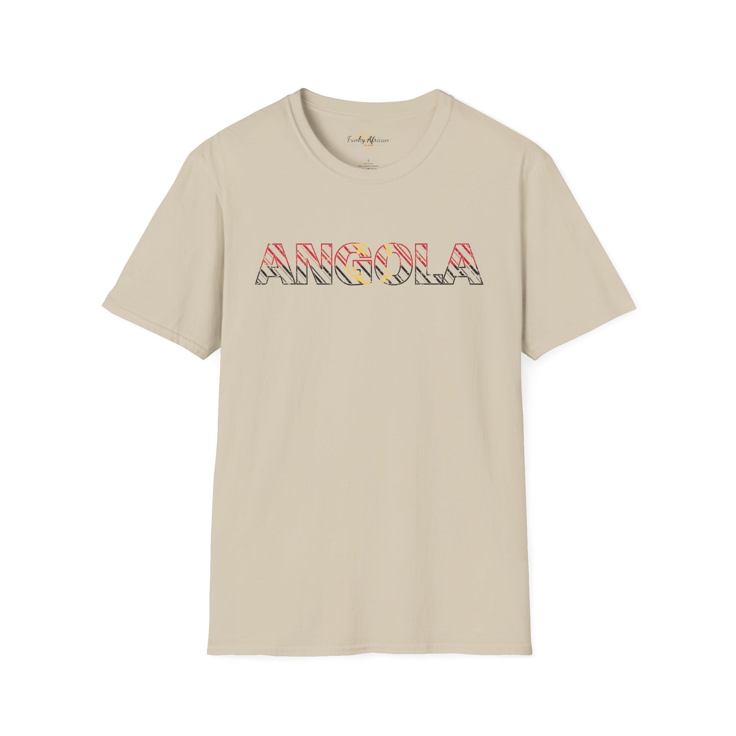 Angola text unisex softstyle tee