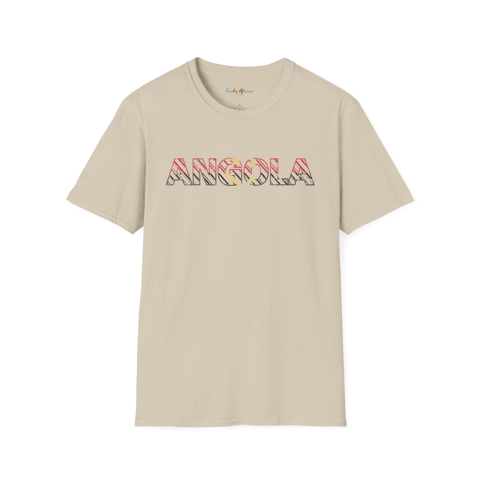 Angola text unisex softstyle tee Funky African