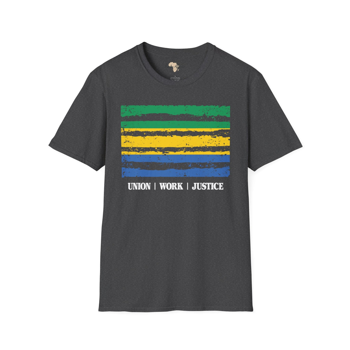Gabon strip unisex softstyle tee Funky African
