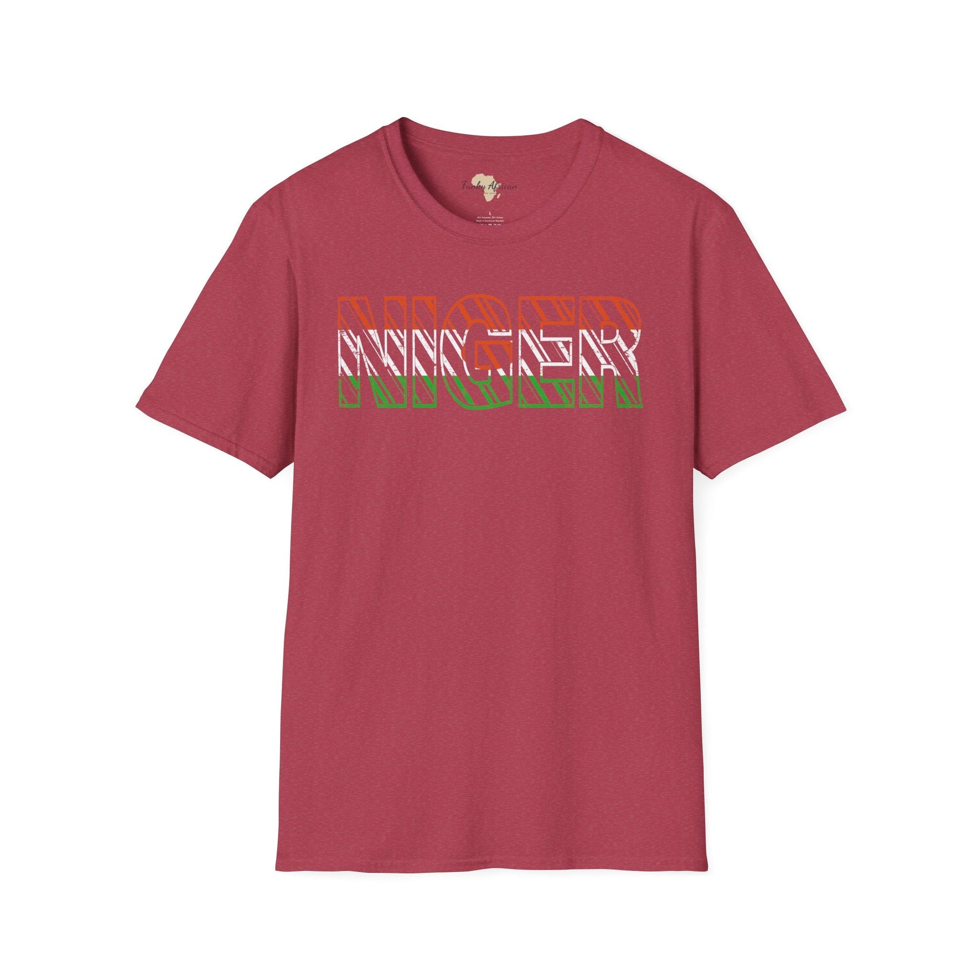 Nigerien text unisex softstyle tee Funky African