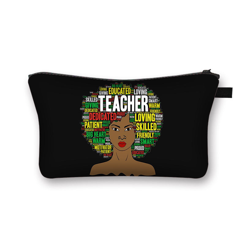 African girl cosmetic bag