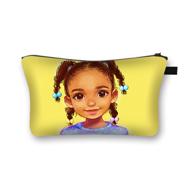 African girl cosmetic bag