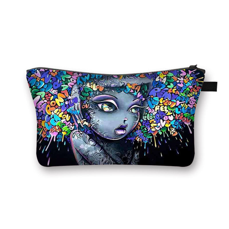 African girl cosmetic bag