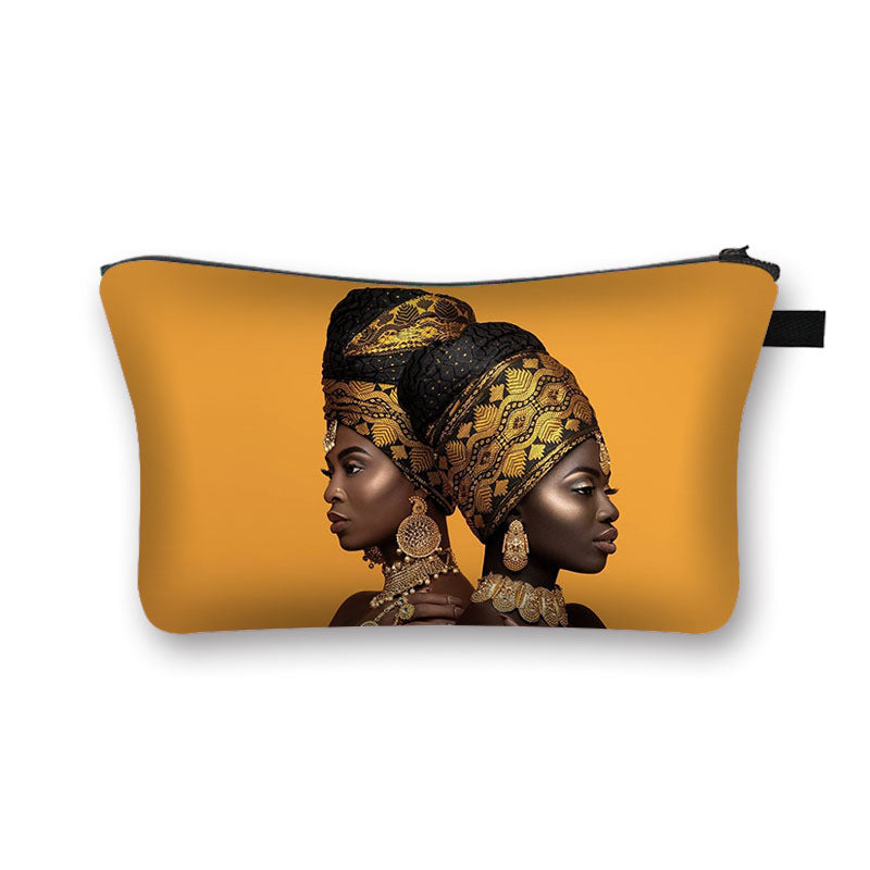 African girl cosmetic bag