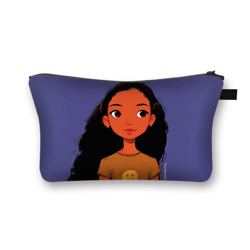 African girl cosmetic bag