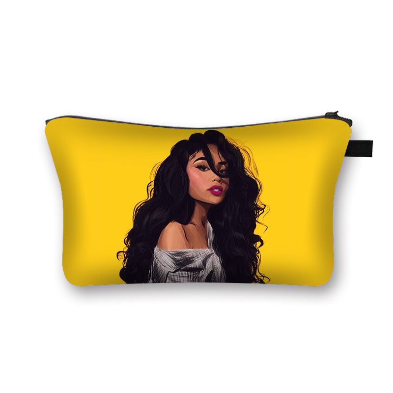 African girl cosmetic bag