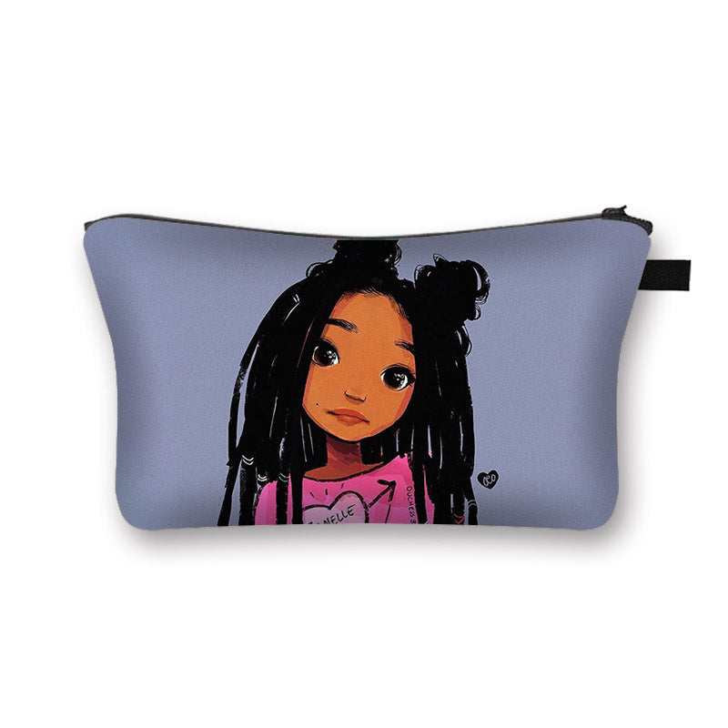 African girl cosmetic bag