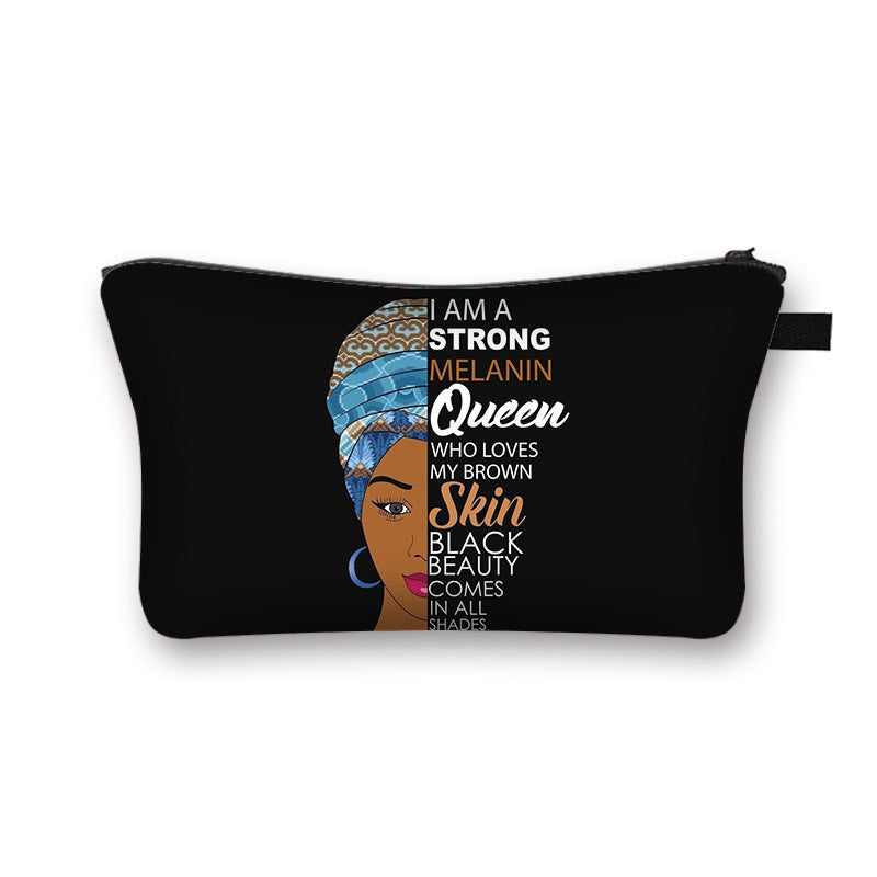 African girl cosmetic bag