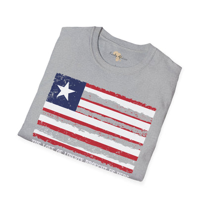 Liberia strip unisex softstyle tee