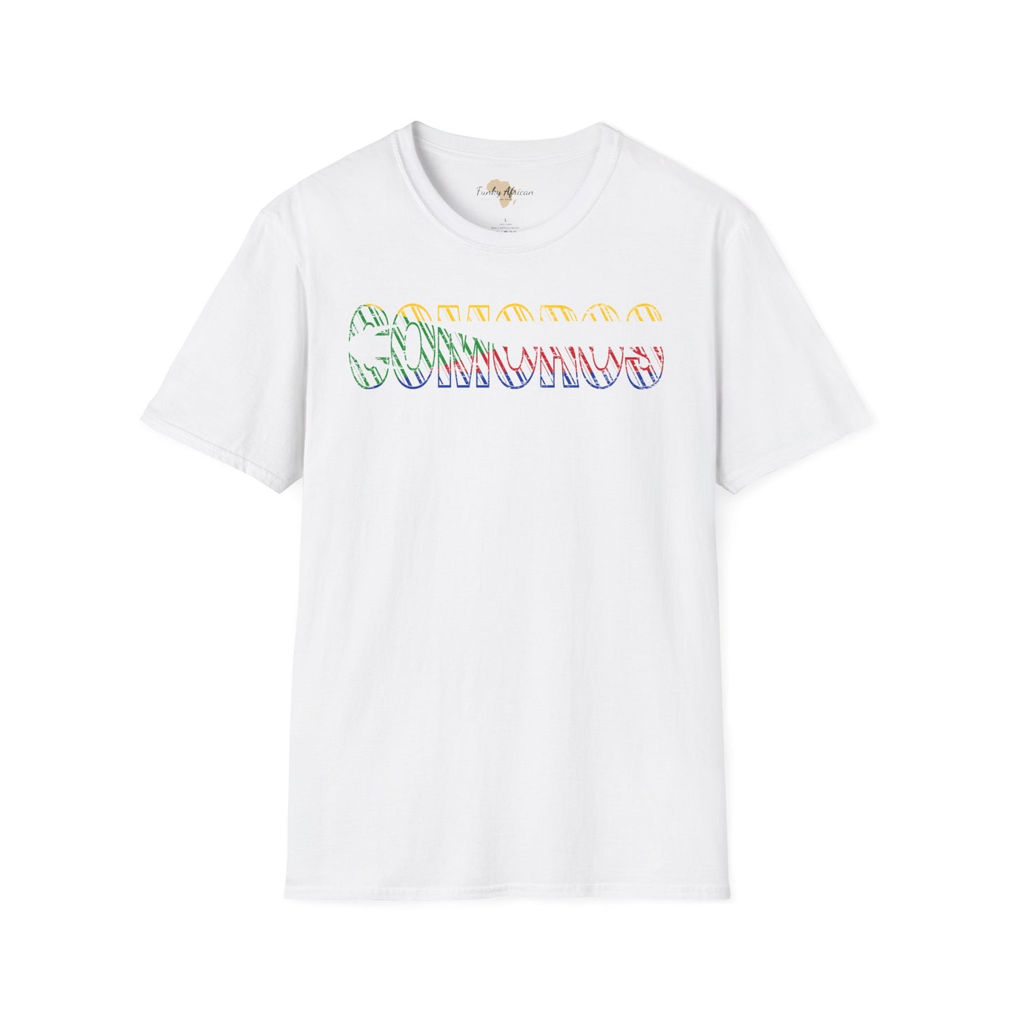 Comoros text unisex softstyle tee