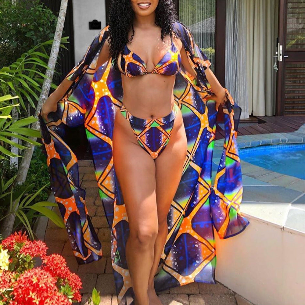 African Print Bikini Suit