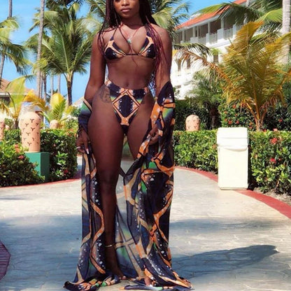 African Print Bikini Suit