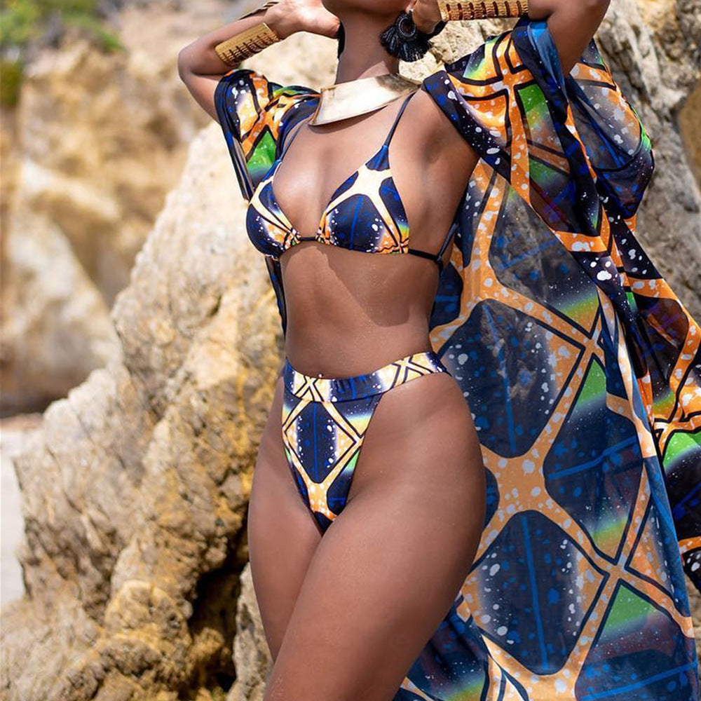 African Print Bikini Suit