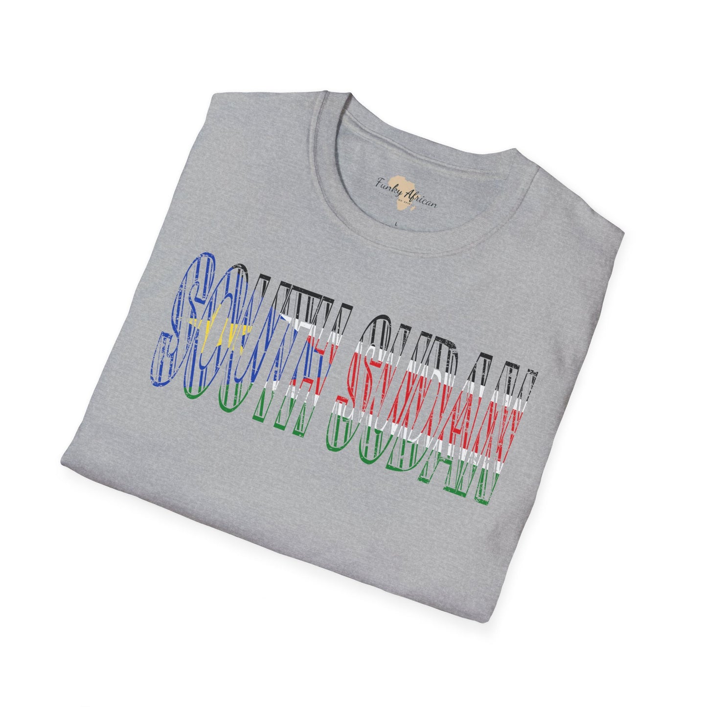 South Sudan text unisex softstyle tee