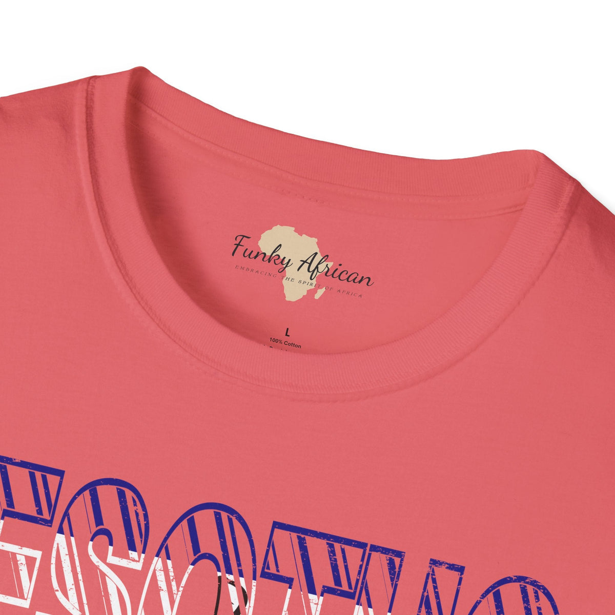 Lesotho text unisex softstyle tee Funky African