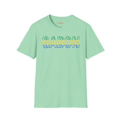 Gabon text unisex softstyle tee