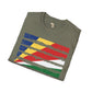 Seychelles strip unisex softstyle tee Funky African