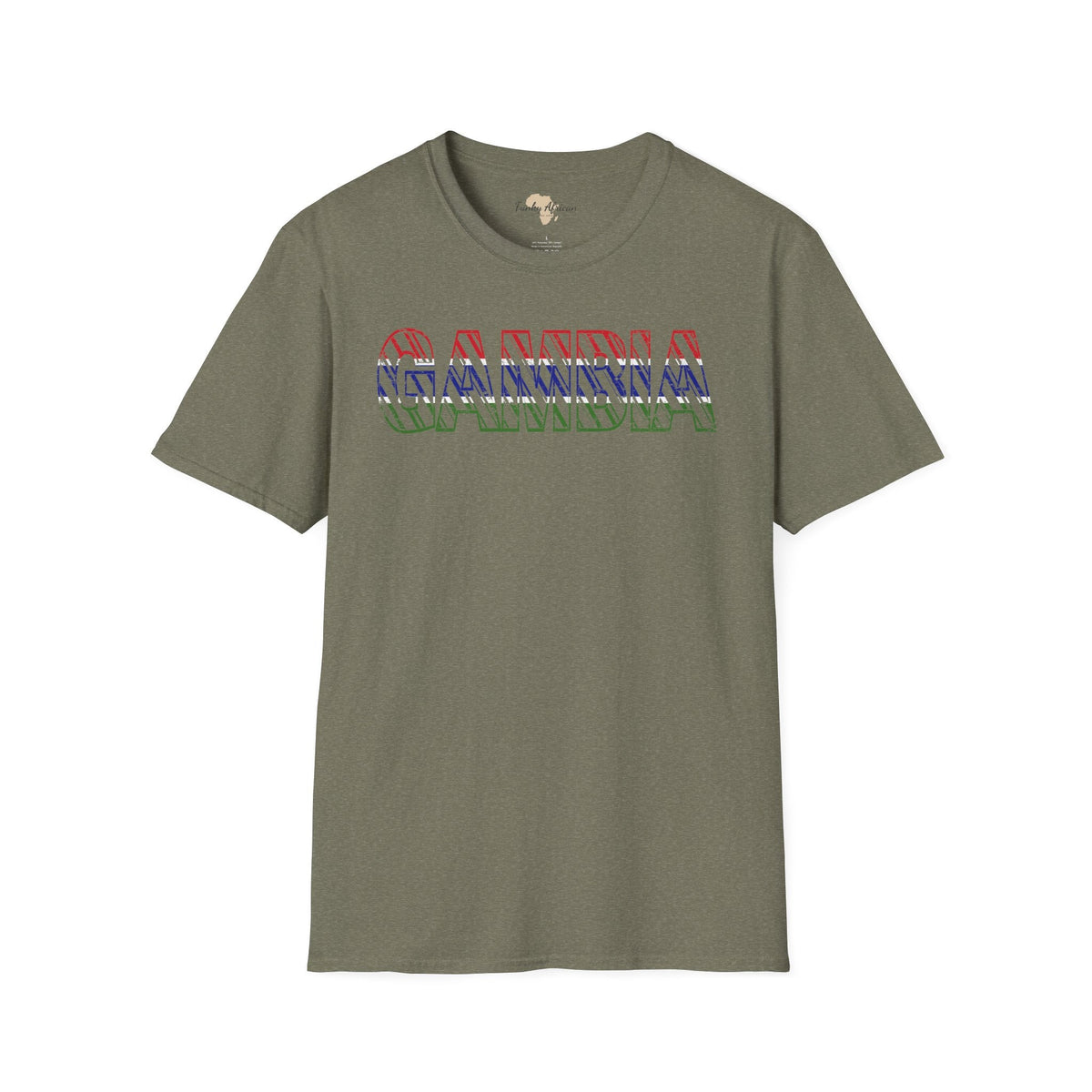 Gambia text unisex softstyle tee Funky African