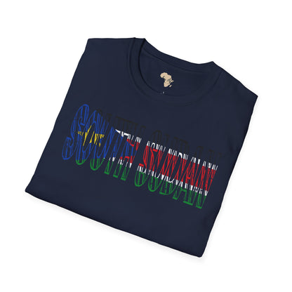 South Sudan text unisex softstyle tee