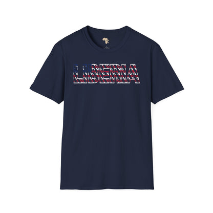 Liberia text unisex softstyle tee