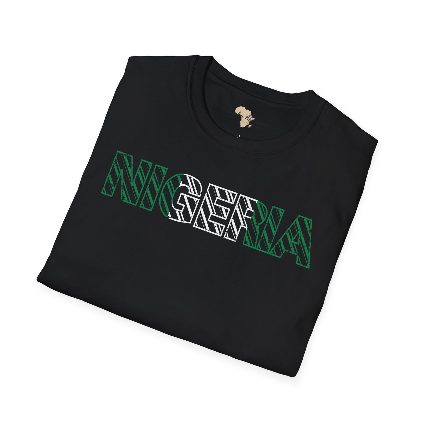 Nigeria text unisex softstyle tee