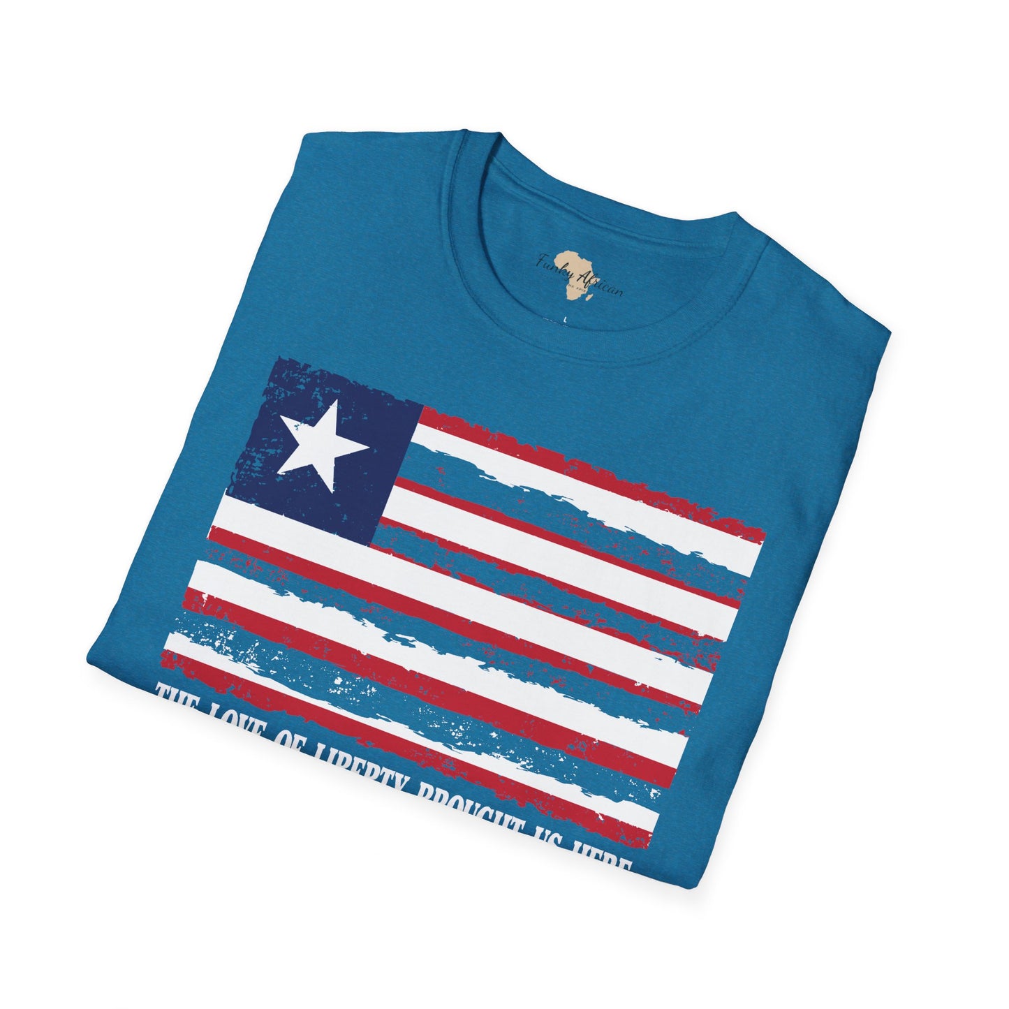 Liberia strip unisex softstyle tee