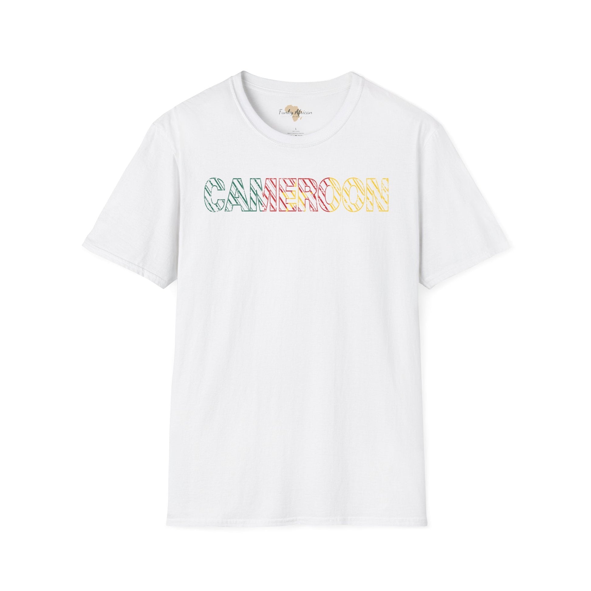 Cameroon text unisex softstyle tee Funky African