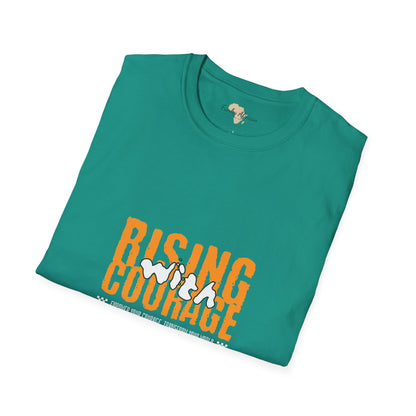 Rising with courage unisex softstyle tee