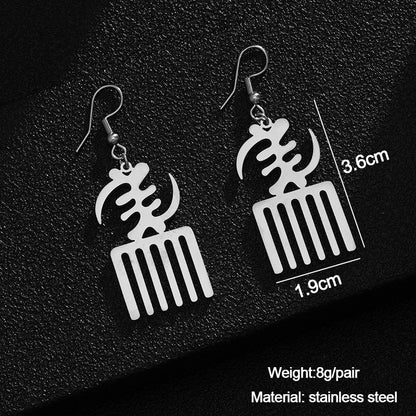 Adinkra Fashion Hollowed-out ear rings