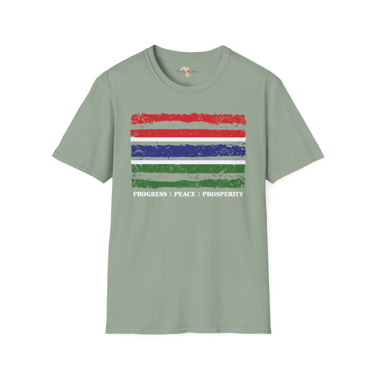 Gambia strip unisex softstyle tee Funky African