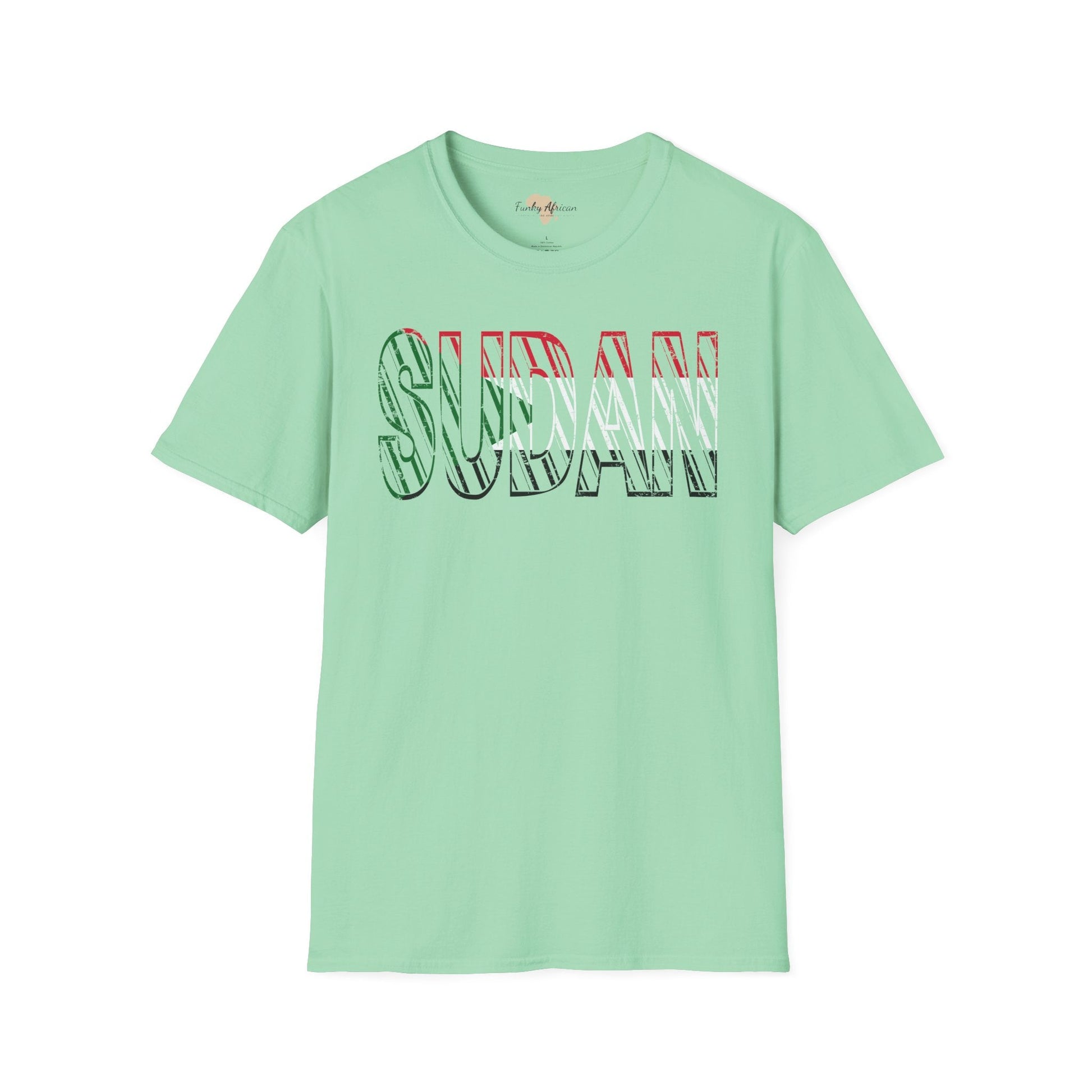 Sudan text unisex softstyle tee Funky African