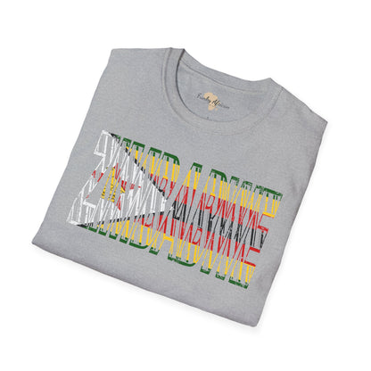 Zimbabwe text unisex softstyle tee