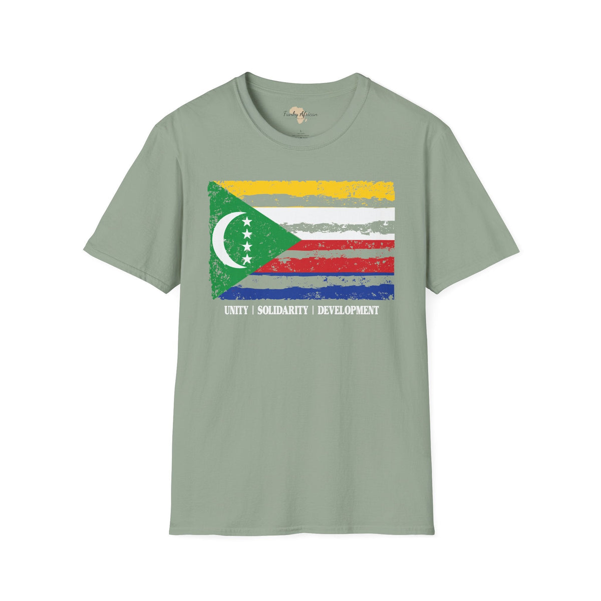 Comoros strip unisex softstyle tee Funky African