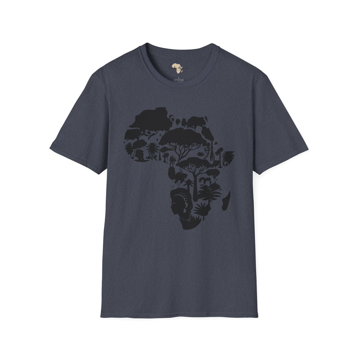 African map unisex softstyle tee Funky African