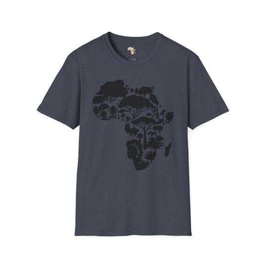 African map unisex softstyle tee Funky African