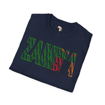 Zambia text unisex softstyle tee