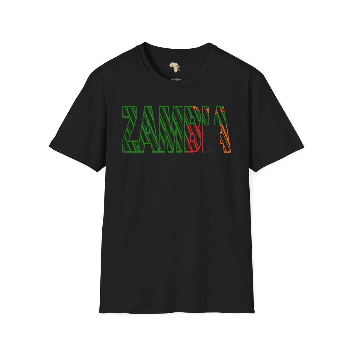 Zambia text unisex softstyle tee Funky African