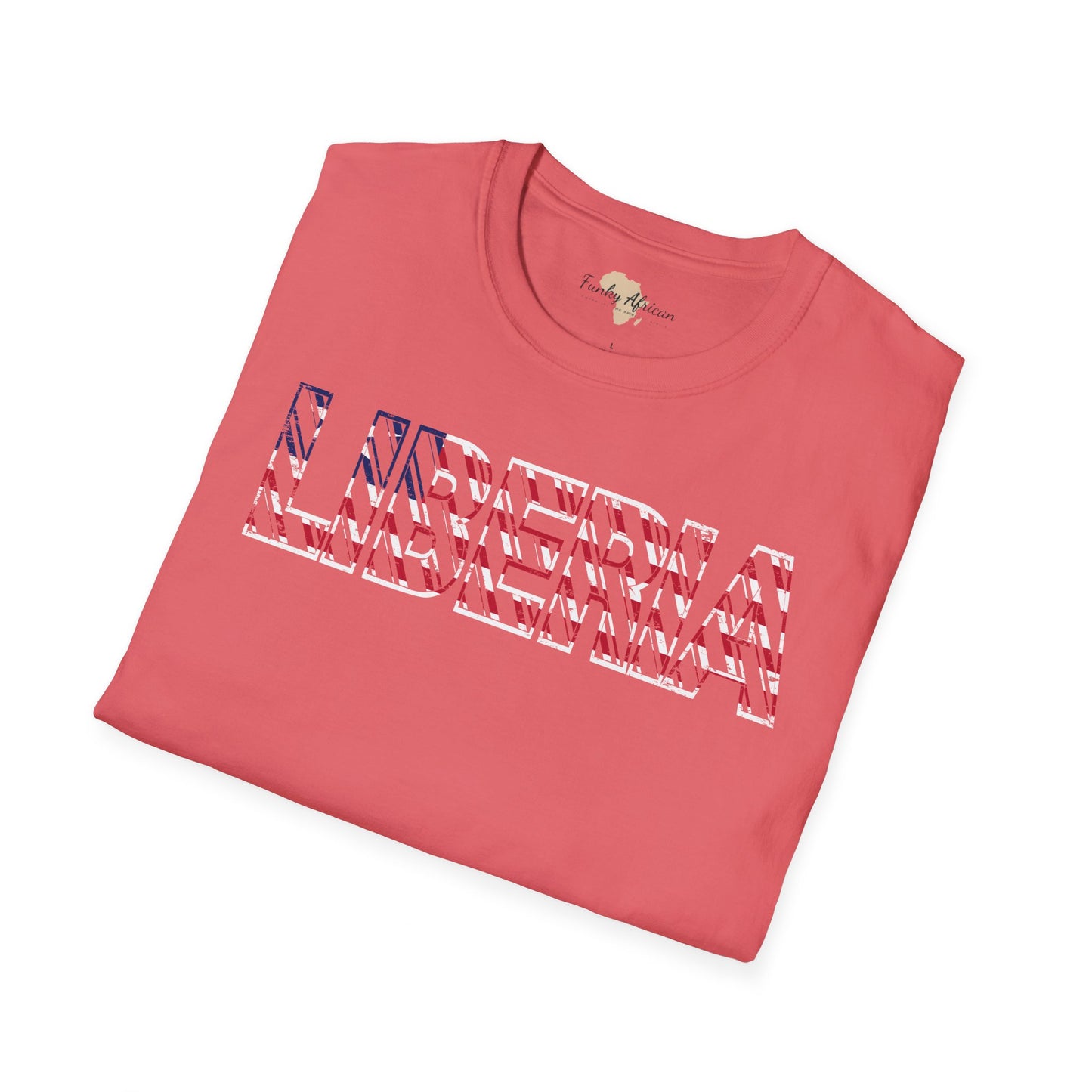 Liberia text unisex softstyle tee